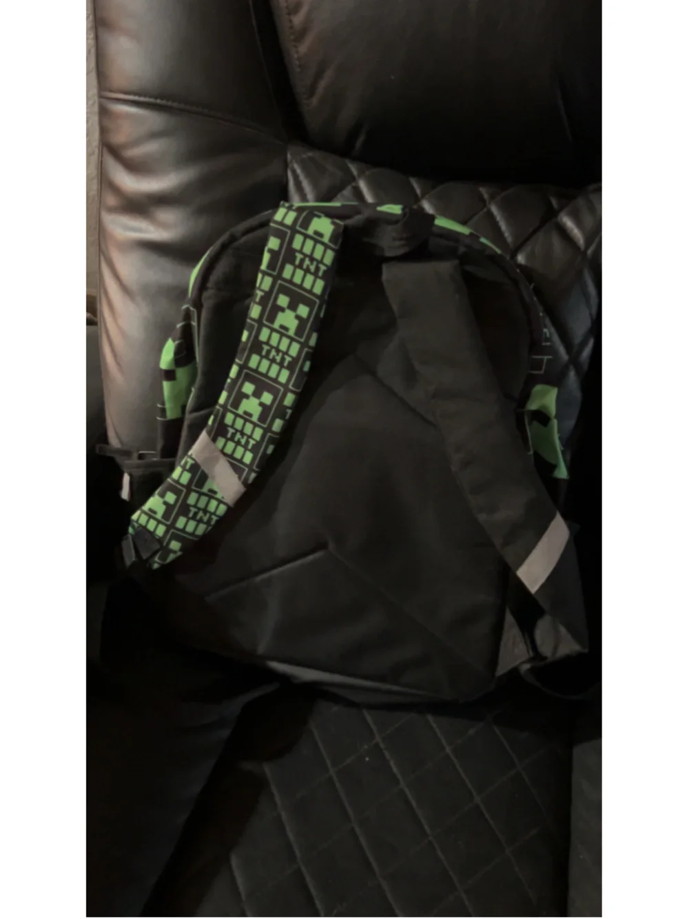 Boys Minecraft Adventure Mode Backpack One Size Black Green